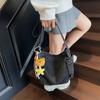 Bolso bandolera Bolso de mezclilla para mujer Bolso de mensajero simple retro Casual Versátil Moda Bolso de hombro para estudiantes varones de secundaria