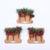 Caixa de presente de Natal estacas decorativas Simulação de Natal planta estacas de pinha polpa de frutas vermelhas Acessórios de decoração de Natal