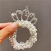 Accesorios para el cabello para niñas, coronas de perlas, anillos para el cabello, bolas de princesa, cuerda para el cabello, tocados para niñas, linda cuerda para el cabello, banda de goma para niñas