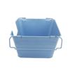 Cesta de almacenamiento creativa, cesta de almacenamiento grande abierta, cesta de almacenamiento portátil de oficina de metal con doble asa, caja de almacenamiento