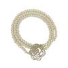 Collar Largo Versátil Apilado de Perlas de Camelia Nuevo Estilo Lujo Ligero Alto Sentimiento Personalidad Elegante Cadena de Lana Joyería