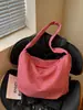 Bolso de hombro cruzado de moda, estilo casual simple y artístico, bolsa de lona a cuadros de gran capacidad popular este año