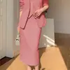 Traje de talla grande traje traje de mujer primavera y otoño chica gordita adelgazante holgado casual para ir al trabajo ropa de negocios traje elegante traje de dos piezas para mujer