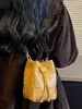 Bolso de Cubo con Cordón Nuevo para Mujer Otoño 2026, Bolso de Hombro Casual Simple para el Trabajo, Bolso Cruzado de Color Sólido Vintage a la Moda