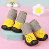 Nuevos Zapatos para Mascotas Primavera y Verano Huecos Transpirables Elásticos Suaves Pegajosos Que No Se Caen Resistentes al Desgaste Suela Suave Antideslizantes Perros Pequeños