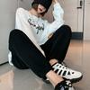 [Procesando Personalizado No Tomar] Pantalones Deportivos Grises para Mujer Otoño Sueltos Pantalones Harem