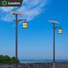 Candeeiro de jardim solar moderno simples retro quadrado tubo de jardim lâmpada 3 m ao ar livre impermeável lâmpada de paisagem quadrada