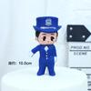 Atacado de fábrica decoração de bolo de aniversário cartão plug-in policial feminina polícia carro de polícia time de futebol baseball menino