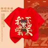Camiseta de Manga Corta para Niños 2025 Nueva Ropa de Verano para Niños Nazha Top de Media Manga Ropa Occidental de Verano para Niñas