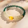 Pulsera de Cristal con Perlas de Cristal Natural Optimizada Pulsera Versátil de Nicho Joyería de Moda de Lujo Ligero Venta al por Mayor para Mujeres
