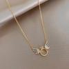 2021 Nova Chegada Angel Diamond Wings Colar Feminino Frio High-end Sense Elegante Colar de Clavícula Colar Coreano da Moda