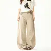 Pantalones cargo OREETA estilo callejero retro americano para hombre y mujer, patchwork de camuflaje, sueltos, pierna ancha, cargo, curvos