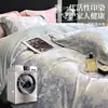 Juego de cuatro piezas de seda lavada con tacto fresco de verano, funda nórdica de seda helada, sábana y sábana bajera de Tencel sedosas y lisas estilo europeo para dormir desnudo