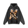 Personagem de rap europeu e americano estampou pesado suéter lavado com capuz masculino e feminino marca de moda de rua hip hop casual top
