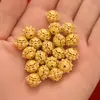 Fuerte retención de color Nepal accesorios dorados pulsera de agujero grande cuentas oro antiguo accesorios para joyería DIY cuentas para pulsera