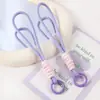 Novo Cordão Colorido Simples Tecido à Mão para Celular Chaveiro Cordão Combinação de Cores Corda para Celular Corda para Copo d'Água Atacado