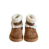 Zapatos de Algodón Peludo con Suela Gruesa para Moda Infantil 2025 Nuevo Estilo de Invierno Botas de Nieve Cálidas Casuales con Forro de Felpa para Exteriores