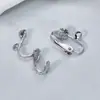 Conversor Simples de Clipe de Orelha Estilo Francês Joias para Orelha Liga Metálica Galvanizada Brincos DIY Acessórios de Joias para Orelhas Não Perfuradas Atacado