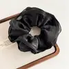 Goma para el pelo de malla plisada de color sólido nacarado estilo coreano para mujer, accesorio de coleta de alta gama y elegante