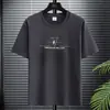Moda Casual Personalizada Transfronteiriça Camiseta Masculina de Verão com Gola Redonda e Manga Curta Tamanho Grande Estampada Marca Tendência Manga Meia-Manga Versátil