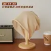 Gorro de Lino Transpirable Holgado para Hombres y Mujeres, Circunferencia de Cabeza Grande, Ajuste Suelto, Color Sólido Versátil con Borde Enrollado, Estilo Delgado para Clima Frío