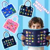 Placa de Aprendizagem de Feltro Infantil Transfronteiriça DIY Brinquedos de Educação Infantil Conjunto de Quebra-Cabeça Educativo Prática Placa Ocupada Atacado