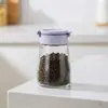 Pote de Vidro para Temperos com Abertura Dupla, Selado e à Prova de Umidade, para Uso na Cozinha, com Quantidade Medida para Armazenamento de Sal, Tempero de Frango e Glutamato Monossódico