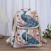 Mochila casual de doble uso tejida y bordada con jacquard de hilo de oro de estilo étnico, perfecta para viajar en Yunnan