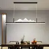 Nuevo Candil de Restaurante Estilo Chino Larga Madera Grano Estilo Chino Zen Simple Barra Estudio Paisaje Sala de Té Mesa de Té Lámparas