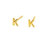 Aretes de Placa Ligera Letra 26 Chapados en Plata de Ley 925 Oro de 18K Lindas Letras Inglesas Mini Nombre Aretes Simples para Mujeres