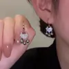 Pendientes de Candado Ruyi Auspicioso Larga Vida para Mujer 2024 Nuevos Pendientes de Aro de Hebilla de Oreja de Lujo Ligero Pendientes de Nicho de Gama Alta