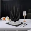 Servilleta de Tela de Poliéster Servilleta de Tela de Hotel Tela Servilleta de Tela Restaurante Blanco Flor Plegada Taza Tela Mantel Mantel