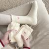 Calcetines Gruesos Milk Hoo Hoo para Mujer Calcetines Cálidos de Longitud Media Lindo Moño Calcetines de Terciopelo Australiano Moda Ins Calcetines Mononuka Postparto