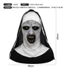 Máscara de Terror de Monja de Ojos Amarillos Disfraz Fiesta Película Oculta Máscara Fiesta de Halloween Accesorio de Broma