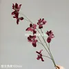 Vermelho vinho popular material de flor de simulação Eucalipto Hortênsia palma vermelha rosa vermelha com salão de casamento estrada atacado