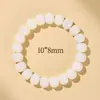 Pulsera Popular Natural de Bodhi Cuentas Barril Cuentas Manzana Corte Recto Círculo Único Juguete de Cuentas de Raíz de Bodhi Blanco Cuentas de Buda