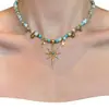 Colar Transfronteiriço Novo Punk Pesado Estilo Morango Borboleta, Corrente de Clavícula com Pingente Exagerado Flor Estrela Cadente da Moda e Único