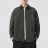 Ropa para Hombre Fengshe / Nueva Camisa Casual Holgada de Manga Larga Estilo Retro Japonés para Primavera y Otoño Chaqueta de Trabajo Americana