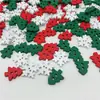 Botones de Madera Serie Navideña, Copos de Nieve de Madera Blancos, Adornos Mixtos para Decoración de Árbol de Navidad, Accesorios Hechos a Mano para Bricolaje