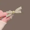 Presilha de Cabelo com Laço de Pérola Falsa no Mesmo Estilo de Zhao Liying, Presilha de Franja Coreana, Presilha Lateral, Presilha de Bico de Pato, Acessório de Cabelo Elegante