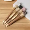 Pluma de Piedra Cruda de Cristal Natural, Bolígrafo, Pluma Mágica de Madera Maciza, Báculo Mágico de Cristal Retro Creativo, Pluma Mágica Europea y Americana