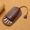 Estuche para Llave de Coche Estuche para Llaves de Cuero PU Tipo Deslizante Compacto y Sencillo Estuche para Llaves del Hogar Regalo Promocional de Tienda 4S