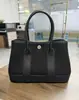 Bolsa de lona splicing de cuero de vaca capa superior hilo encerado gran capacidad bolsa de mensajero simple bolsa de jardín negra 23 30 36cm