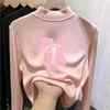 Nova camada de base térmica da moda e tendência outono/inverno para crianças, gola alta meia-manga para meninas, top quente e casual para crianças mais velhas