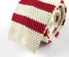 Série de tricô gravata de lã masculina moda negócios Casamento gravata de noivo Gravata de tricô plana estreita coreana