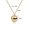 Campana Simple de Acero Inoxidable Europea y Americana 20 mm Acero de Titanio Chapado en Oro de 18 Quilates Cadena Fina de Personalidad para Collar de Mujer Cadena para Clavícula Campana de Comodidad
