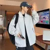 Nueva chaqueta de rayas laterales para hombre, marca de moda, chaqueta casual con cremallera para primavera y otoño para parejas, estilo Harajuku, abrigo holgado para hombre