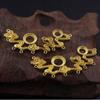 Colgante de nube auspiciosa porosa de cobre fundido de 21 x 60 mm, tocado antiguo, horquillas, coronas, todo tipo de materiales, accesorios de bricolaje