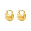 Pendientes de aro redondos de alta gama con diseño de bolso cruzado para mujer, de cobre, resistentes a la decoloración, joyería de moda de alta gama.