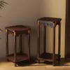 Estantería Antigua Estilo Chino Estante de Flores de Almacenamiento de Piso para Sala de Estar Madera Maciza Antigua Soporte para Maceta de Flores de Balcón Estante de Almacenamiento